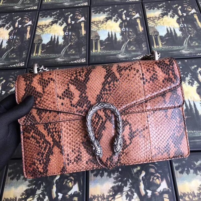 Gucci Dionysus medium python shoulder bag 403348 brown