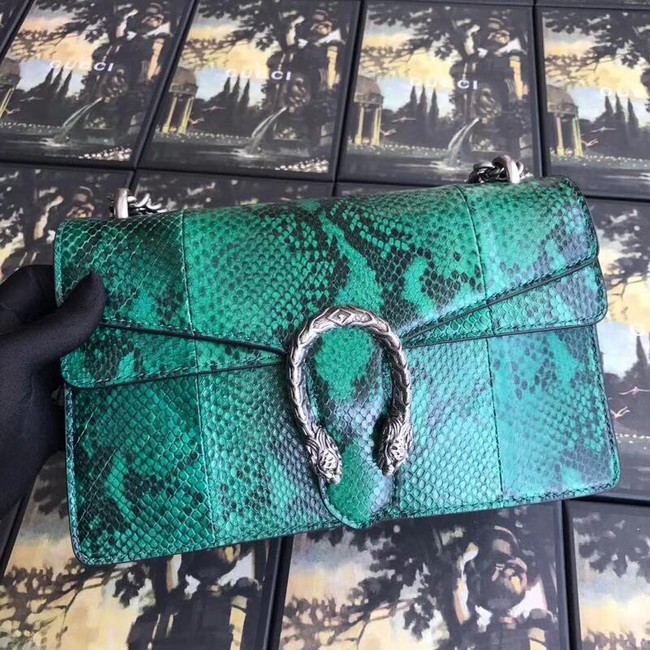 Gucci Dionysus medium python shoulder bag 403348 green