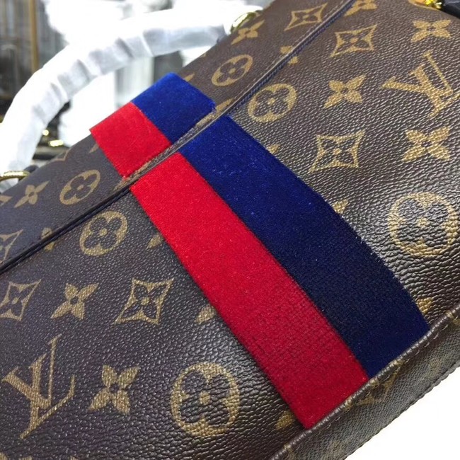 Louis vuitton original Monogram Canvas GEORGES BB M43866 blue&red