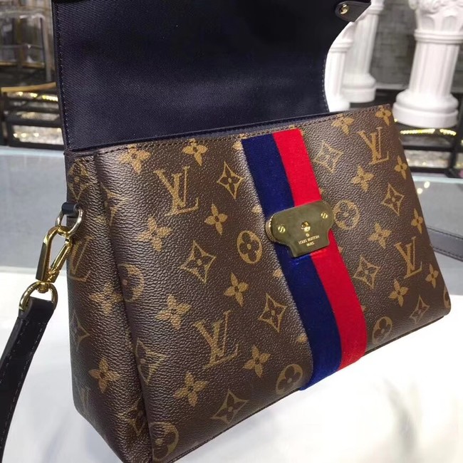 Louis vuitton original Monogram Canvas GEORGES BB M43866 blue&red