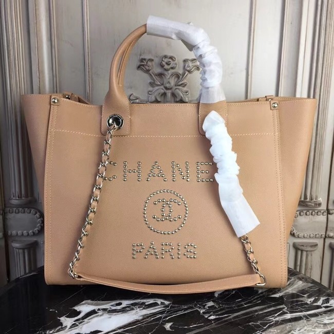 Chanel original Calfskin Leather Tote Bag 78900 apricot