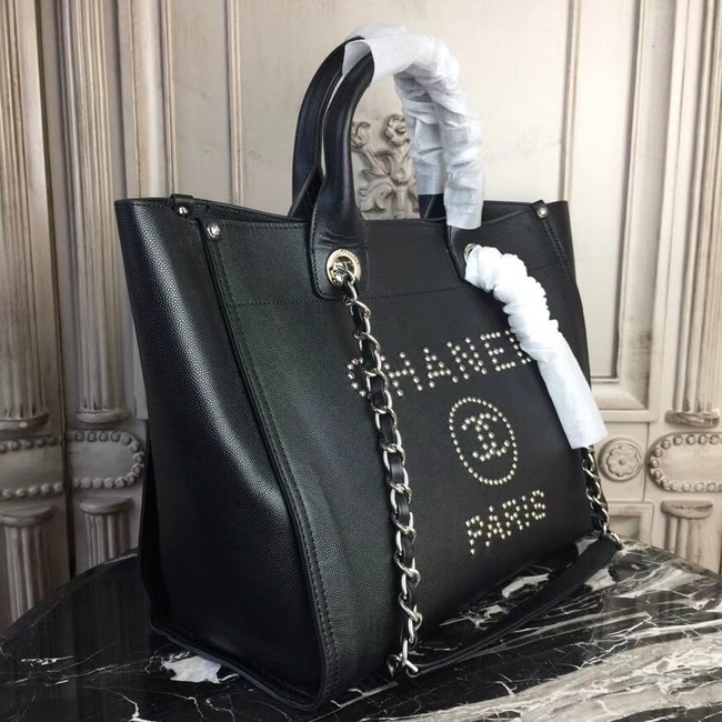 Chanel original Calfskin Leather Tote Bag 78900 black