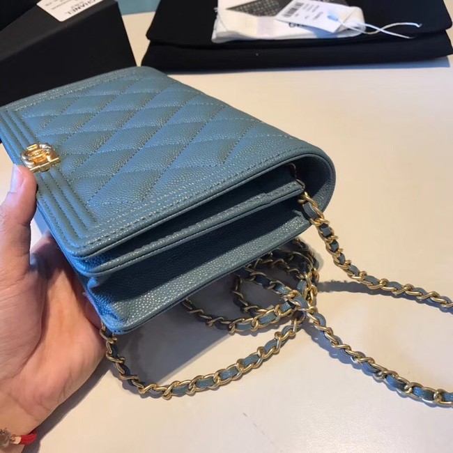 BOY CHANEL Original Wallet on Chain A80287 blue