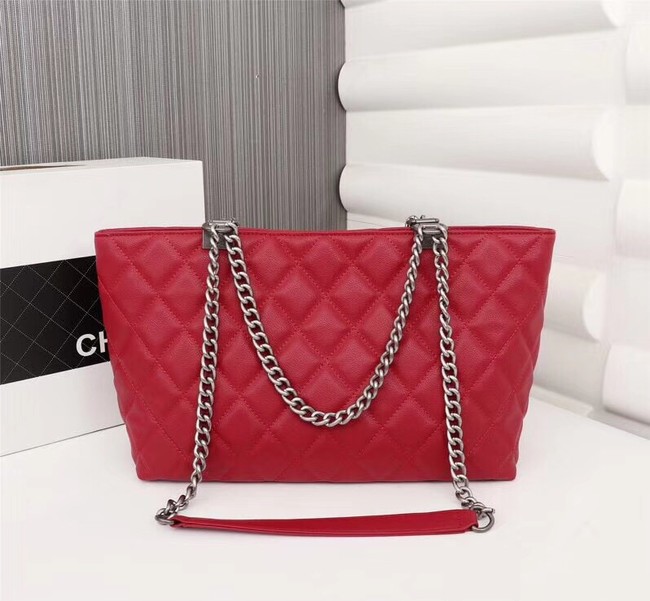 Chanel Calfskin Shoulder Bag 5694 red