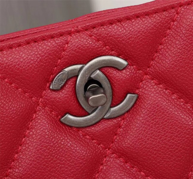 Chanel Calfskin Shoulder Bag 5694 red