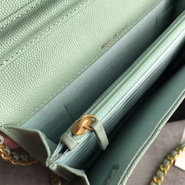 BOY CHANEL Clutch with Chain A84433 green