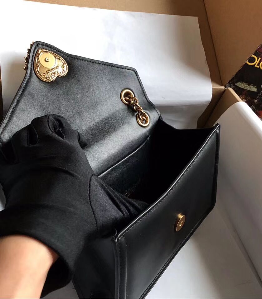 Dolce & Gabbana Calfskin Leather 4046 black