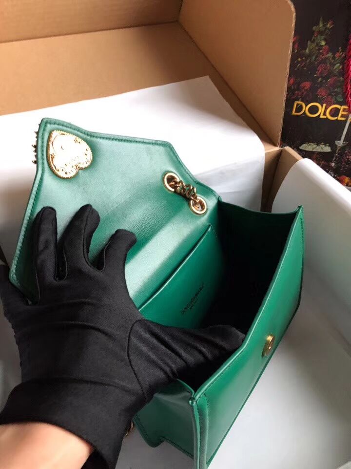 Dolce & Gabbana Calfskin Leather 4046 green