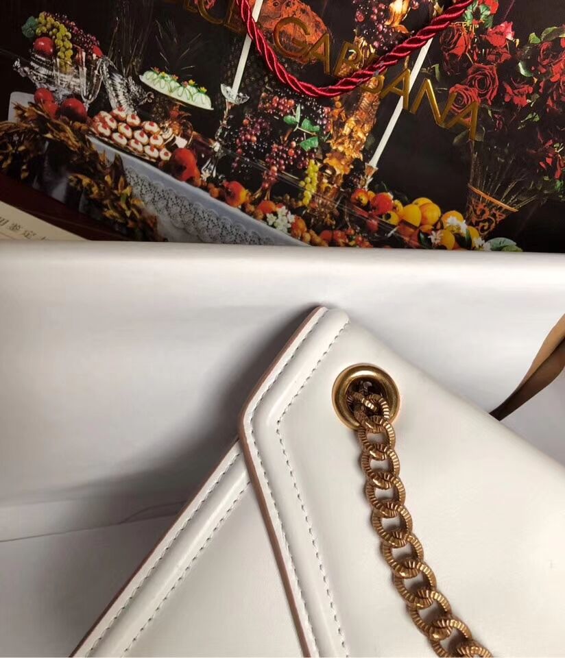 Dolce & Gabbana Calfskin Leather 4046 white