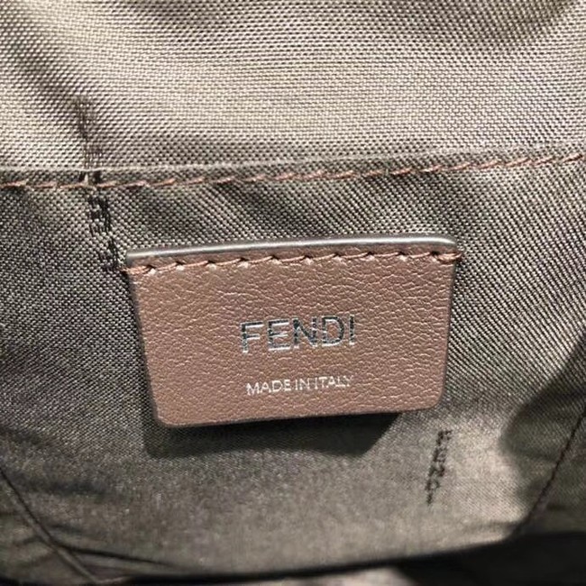 FENDI Kan I Leather knapsack 2570 grey