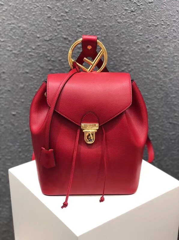 FENDI BACKPACK Red leather backpack 8BZ043A