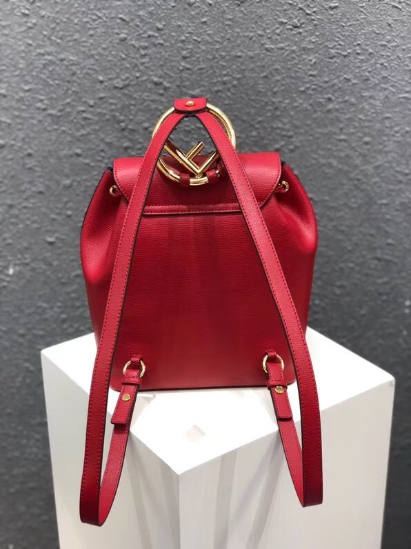 FENDI BACKPACK Red leather backpack 8BZ043A