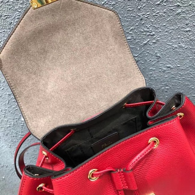 FENDI BACKPACK Red leather backpack 8BZ043A