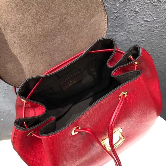 FENDI BACKPACK Red leather backpack 8BZ043A