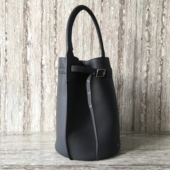 CELINE BIG BAG BUCKET IN SUPPLE GRAINED CALFSKIN 55427 Dark grey