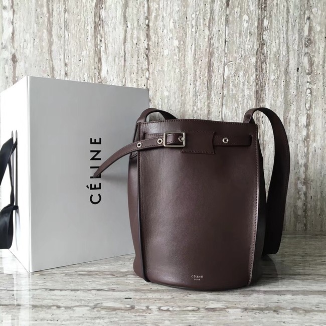 CELINE BIG BAG BUCKET IN SUPPLE GRAINED CALFSKIN 55428 Wine