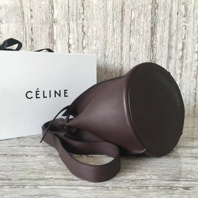 CELINE BIG BAG BUCKET IN SUPPLE GRAINED CALFSKIN 55428 Wine