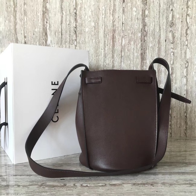 CELINE BIG BAG BUCKET IN SUPPLE GRAINED CALFSKIN 55428 Wine