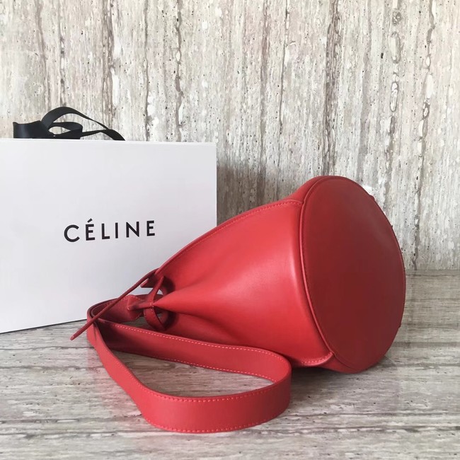 CELINE BIG BAG BUCKET IN SUPPLE GRAINED CALFSKIN 55428 red