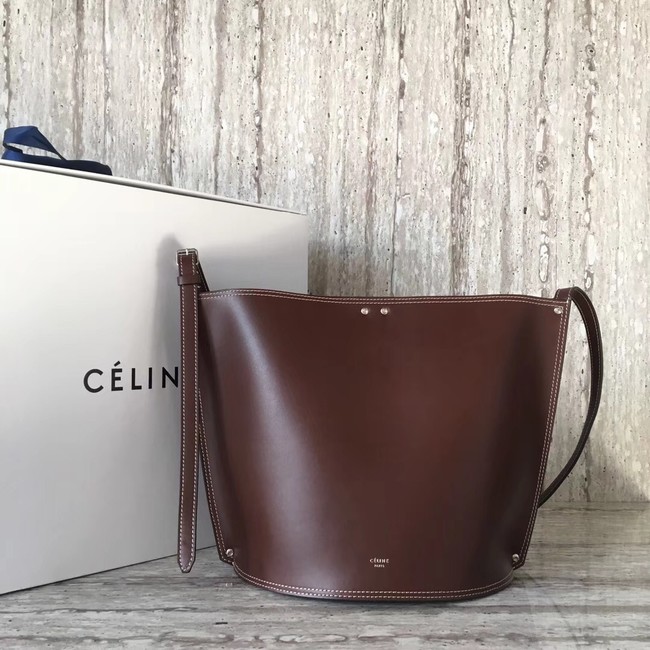 CELINE CLASP BUCKET IN SMOOTH CALFSKIN 55423 Wine