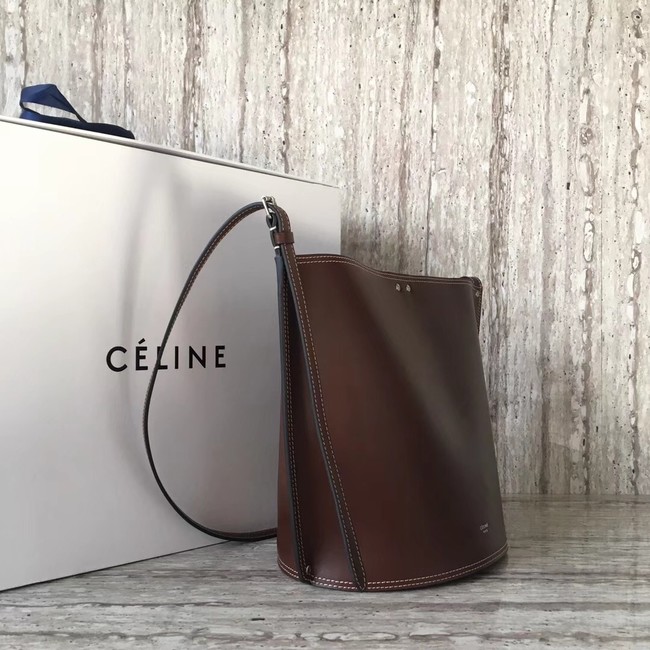 CELINE CLASP BUCKET IN SMOOTH CALFSKIN 55423 Wine