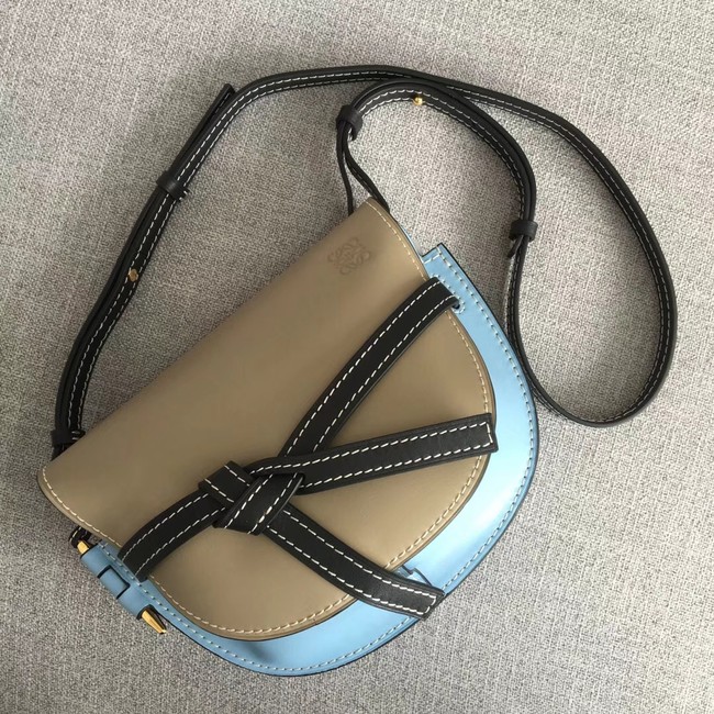 Loewe Crossbody Bags Original Leather 8088 Apricot & light blue