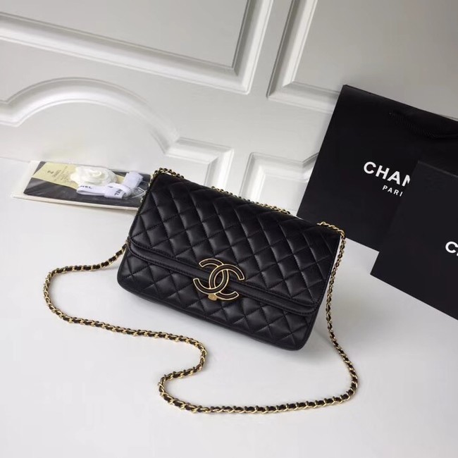 Chanel Original Flap Bag Lambskin & Gold-Tone Metal A57276 black