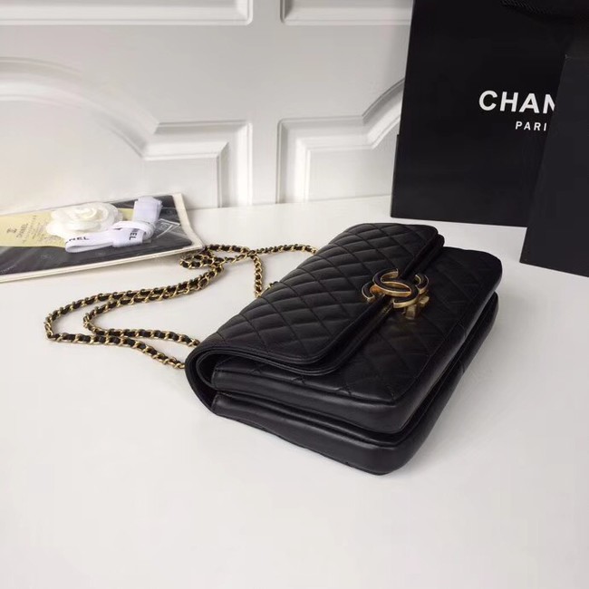 Chanel Original Flap Bag Lambskin & Gold-Tone Metal A57276 black