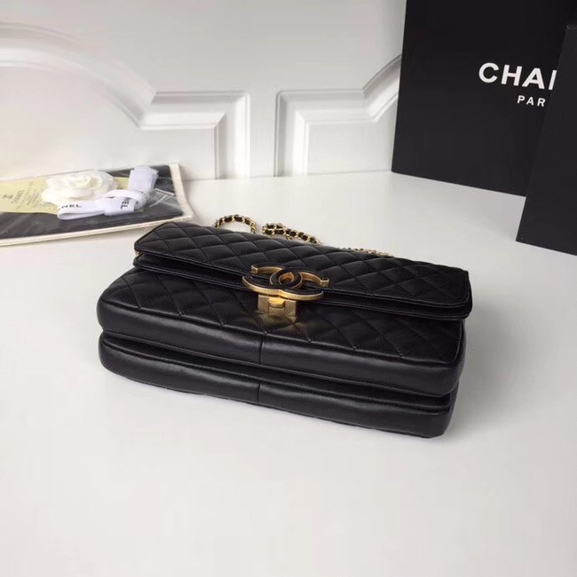 Chanel Original Flap Bag Lambskin & Gold-Tone Metal A57276 black