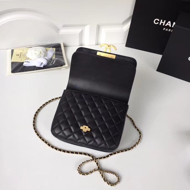 Chanel Original Flap Bag Lambskin & Gold-Tone Metal A57277 black