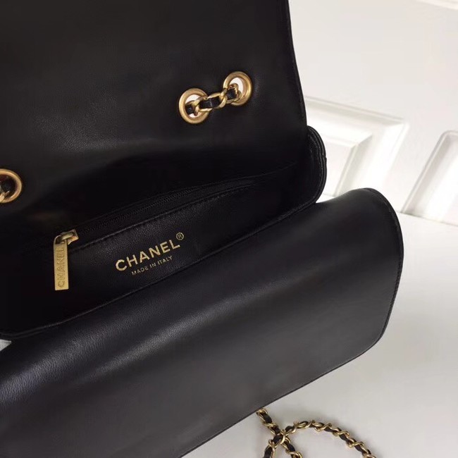 Chanel Original Flap Bag Lambskin & Gold-Tone Metal A57277 black