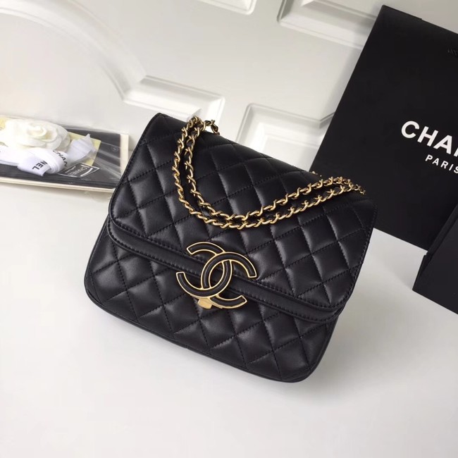 Chanel Original Flap Bag Lambskin & Gold-Tone Metal A57277 black