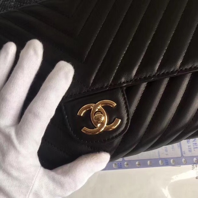 CHANEL Original Clutch Lambskin V57650 black