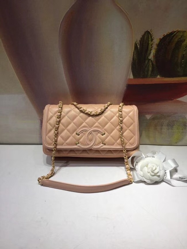 CHANEL Original Clutch with Chain A85533 apricot