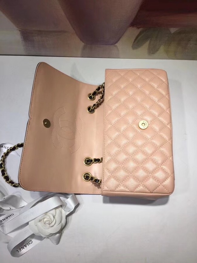 CHANEL Original Clutch with Chain A85533 light pink