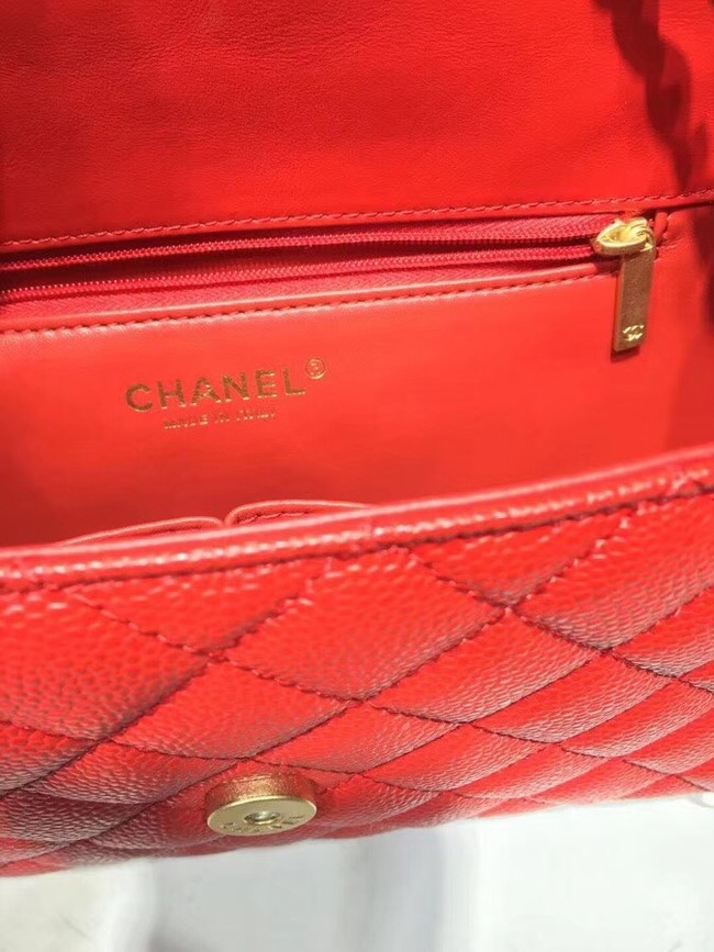 CHANEL Original Clutch with Chain A85533 red