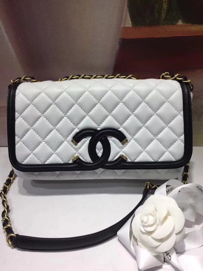 CHANEL Original Clutch with Chain A85533 white