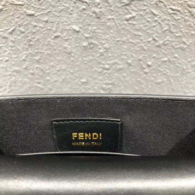 FENDI Kan I Leather Pocket Bag 13163 black