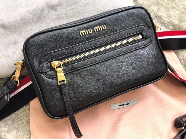 miu miu Matelasse Nappa Leather 5BH116 black