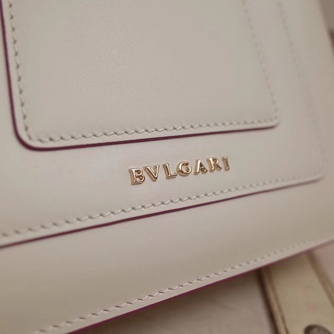 BVLGARI Serpenti Forever Flap Cover leather bag 28697 white