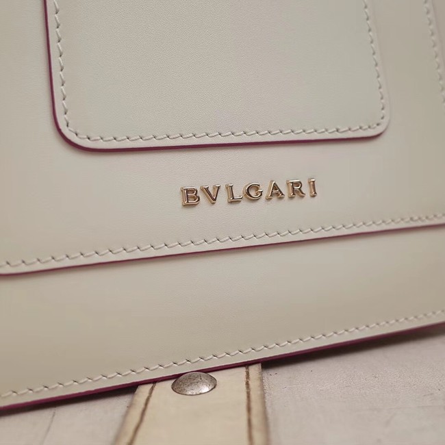 BVLGARI Serpenti Forever leather flap bag 286999 white