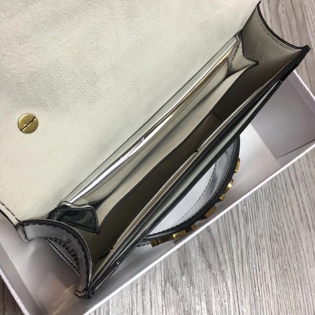 Jadior flap bag metallic mirror calfskin M9000 silver