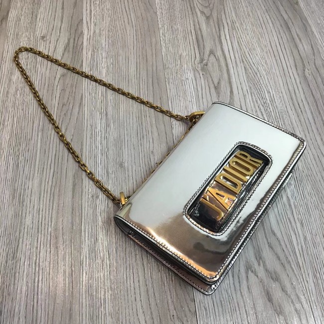 Jadior flap bag metallic mirror calfskin M9000 silver