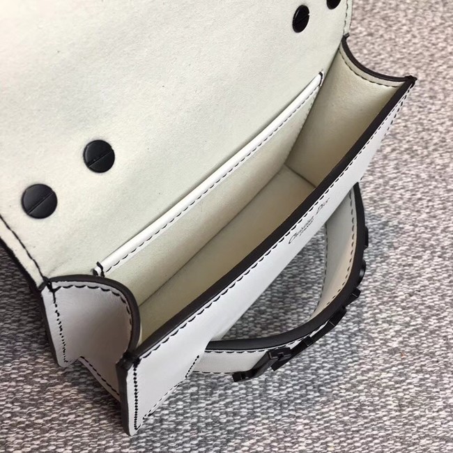 MINI JADIOR FLAP BAG IN OFF-WHITE CALFSKIN S9002