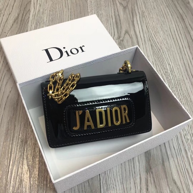 MINI Jadior flap bag metallic mirror calfskin M9002 black