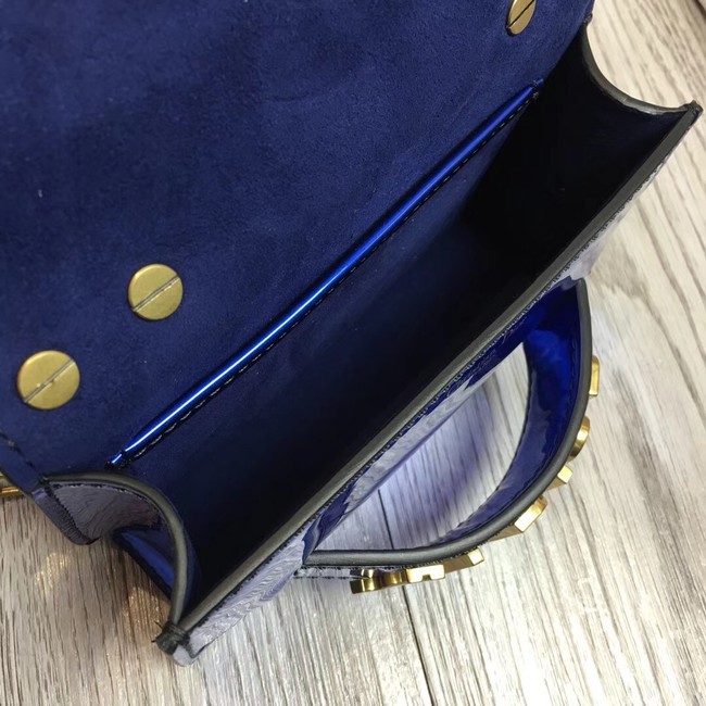 MINI Jadior flap bag metallic mirror calfskin M9002 blue