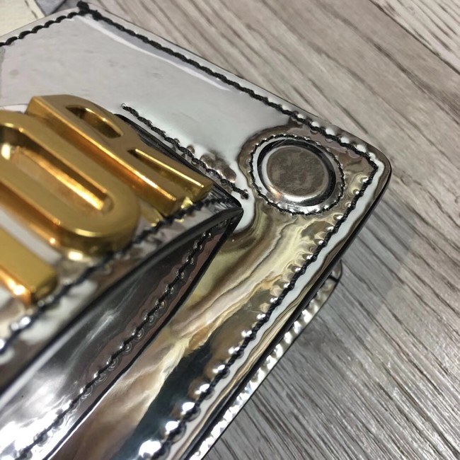 MINI Jadior flap bag metallic mirror calfskin M9002 silver