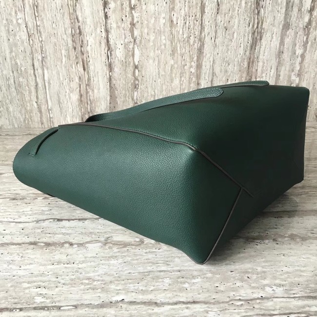 CELINE SMALL CABAS PHANTOM IN SOFT GRAINED CALFSKIN 17602 green