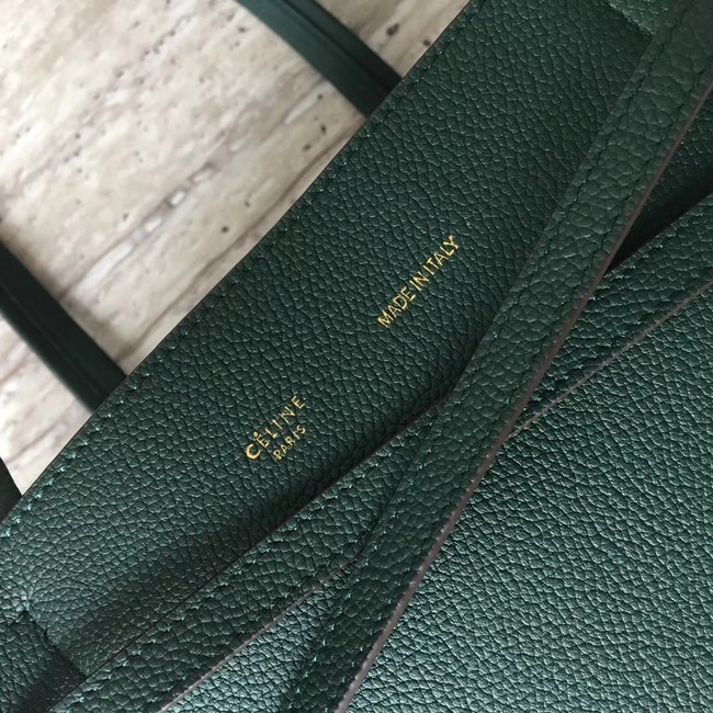 CELINE SMALL CABAS PHANTOM IN SOFT GRAINED CALFSKIN 17602 green