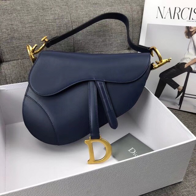 Dior MINI SADDLE BAG CALFSKIN M0447 dark blue